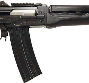 Zastava ZPAP85 5.56 NATO AK-style pistol with dark wood handguard and Picatinny rail