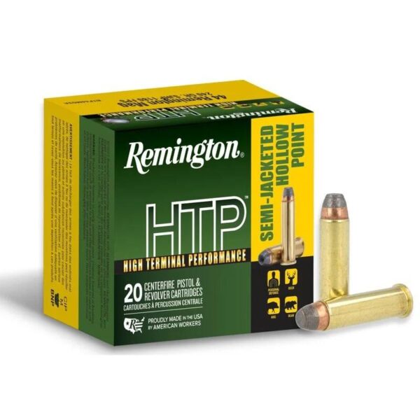 RT23010 1 Remington HTP Handgun Ammunition .44 Rem Mag 240gr SJHP 1180 fps 20/ct