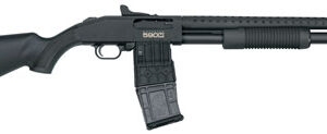 Mossberg 50206 590M Mag-Fed 12 Gauge 2.75" 10+1 18.50" Cylinder Bore Barrel Matte Blued Rec with Ghost Ring Sight Black Synthetic Stock Right Hand