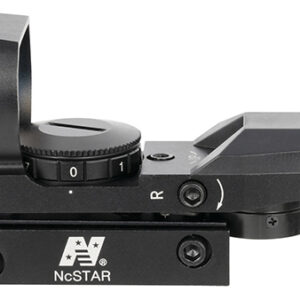 NcStar D4B Red Four Reticle Reflex Optic  1x 24x34mm 3 MOA Multi Reticle Black Anodized Aluminum
