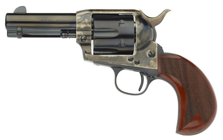 Taylors and Company 1873 Cattleman .45 Long Colt 3.5 inch blued revolver with checkered birdshead walnut grip