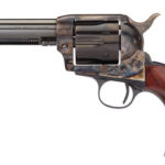 101938 Taylors & Company 555148 1873 Cattleman Gunfighter 357 Mag Caliber with 4.75" Blued Finish Barrel, 6rd Capacity Blued Finish Cylinder, Color Case Hardened Finish Steel Frame & Walnut Army Size Grip