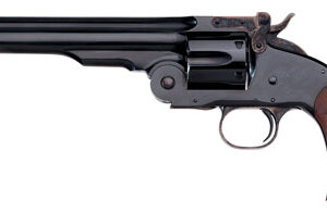 Taylors and Company Second Model Schofield .45 Long Colt revolver side view with walnut grips
