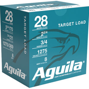 Aguila 1CHB2879 Target Load Competition 28 Gauge 2.75" 3/4 oz 9 Shot 25 Per Box/ 20 Case