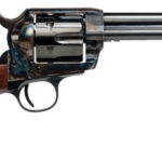 103014 1 Cimarron PP411 Frontier Pre-War 1896-1940 45 Colt (LC) 6 Shot, 5.50" Blued Steel Barrel, Blued Cylinder, Color Case Hardened Steel Frame, Walnut Grip, Exposed Hammer