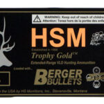 104992 HSM 65CRD130VLD Trophy Gold Extended Range 6.5 Creedmoor 130 gr Berger Hunting VLD Match 20 Per Box/ 25 Case