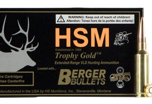 HSM 65CRD130VLD Trophy Gold Extended Range 6.5 Creedmoor 130 gr Berger Hunting VLD Match 20 Per Box/ 25 Case
