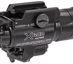 SureFire X400UHARD X400UH-A-RD Ultra Masterfire Black Anodized 1000 Lumens White LED/Red Laser