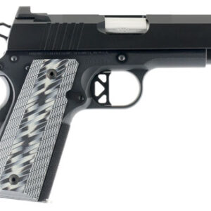 Dan Wesson 01884 EPC  9mm Luger 9+1 4" Stainless Bull Barrel Black Duty Serrated Stainless Steel Slide Black Aluminum Frame wBeavertail Black/Gray G10 Grip