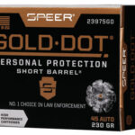 108172 Speer 23975GD Gold Dot Personal Protection Short Barrel 45 ACP 230 gr Hollow Point 20 Per Box/ 10 Case