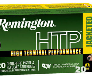 Remington Ammunition 28293 HTP  9mm Luger +P 115 gr Jacket Hollow Point 20 Per Box/ 25 Case