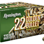 108542 Remington Ammunition 21229 Golden Bullet Rimfire 22 LR 36 gr Plated Hollow Point 225 Per Box/ 10 Cs