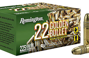 Remington Ammunition 21229 Golden Bullet Rimfire 22 LR 36 gr Plated Hollow Point 225 Per Box/ 10 Cs