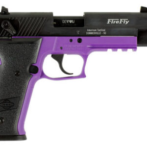 GSG FireFly .22 LR pistol purple zinc alloy frame with threaded barrel and adjustable rear sight