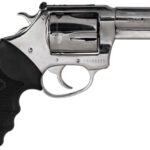 108934 Charter Arms 73539 Mag Pug Large 357 Mag, 5 Shot 3" High Polished Stainless Steel Barrel, Cylinder & Frame w/Black Finger Grooved Rubber Grip