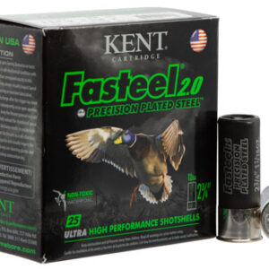 Kent Cartridge K122FS302 Fasteel 2.0  12 Gauge 2.75" 1 1/16 oz 2 Shot 25 Per Box/ 10 Case