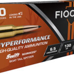 109298 Fiocchi 65CMSCA Hyperformance 6.5 Creedmoor 130 gr Swift Scirocco II Boat Tail Spitzer 20 Per Box/ 10 Case