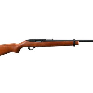 Ruger 10/22 Carbine .22 LR with 18.5 inches barrel and hardwood stock, satin black finish