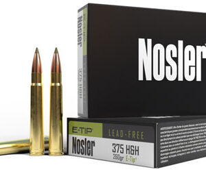 Nosler 40395 E-Tip  375 H&H Mag 260 gr E Tip Boat Tail 20 Per Box/ 10 Case