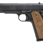 111721 Iver Johnson Arms 1911A1 1911 A1 Government 70 Series 45 ACP 5" 8+1 Blued Steel Frame & Slide with Walnut Grip