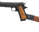 111722 Iver Johnson Arms 1911A1CARBINE 1911 A1 Carbine 45 ACP 8+1 16.13" Black Oxide Black, Oxide Steel Receiver, Walnut Wood Removable Stock, Walnut Diamond Checkered Grip