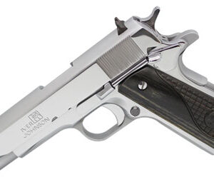 Iver Johnson Arms 1911CHRW 1911 A1  45 ACP 8+1 5" Stainless Steel Barrel, Bright Polish Chrome Serrated Steel Slide & Frame w/Beavertail, Black Diamondwood Grip