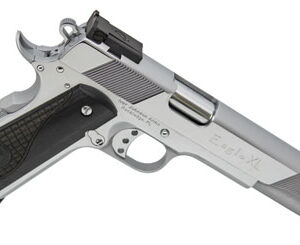 Iver Johnson Eagle XL .45 ACP 6 inch bright chrome pistol with wood grips
