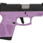 112683 Taurus 1G2S931LP G2S Compact 9mm Luger 7+1 3.26" Matte Stainless Steel Barrel, Matte Black Serrated Slide, Light Purple Polymer Frame w/Picatinny Rail, Light Purple Polymer Grip