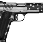 112864 Citadel CITC45FSPUSG M1911 Flag 45 ACP 8+1, 5" Stainless Steel Barrel, American Flag Gray Cerakote Serrated Steel Slide, Frame w/Beavertail, Features Matching Ammo Can, Ambidextrous