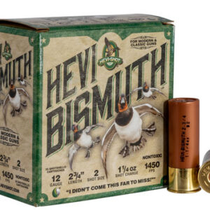 HEVI-Shot HS14702 HEVI-Bismuth  12 Gauge 2.75" 1 1/4 oz Bismuth 2 Shot 25 Per Box/ 10 Case