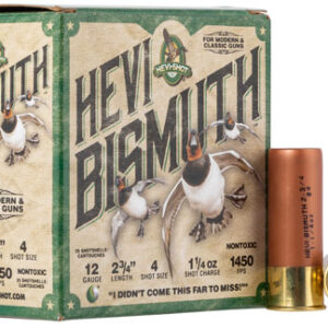 HEVI-Shot HS14704 HEVI-Bismuth  12 Gauge 2.75" 1 1/4 oz Bismuth 4 Shot 25 Per Box/ 10 Case