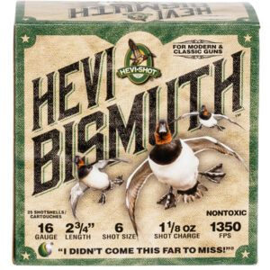 HEVI-Shot HS16706 HEVI-Bismuth  16 Gauge 2.75" 1 1/8 oz Bismuth 6 Shot 25 Per Box/ 10 Case