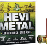 114158 HEVI-Metal HS38002 HEVI-Metal Longer Range 12 Gauge 3" 1 1/4 oz 2 Shot 25 Per Box/ 10 Case