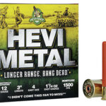 114160 HEVI-Metal HS38004 HEVI-Metal Longer Range 12 Gauge 3" 1 1/4 oz 4 Shot 25 Per Box/ 10 Case