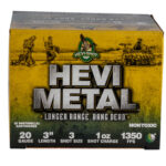 114168 HEVI-Metal HS39003 HEVI-Metal Longer Range 20 Gauge 3" 1 oz 3 Shot 25 Per Box/ 10 Case