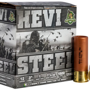 HEVI-Shot HS60001 HEVI-Steel  12 Gauge 3" 1 1/4 oz 1 Shot 25 Per Box/ 10 Case