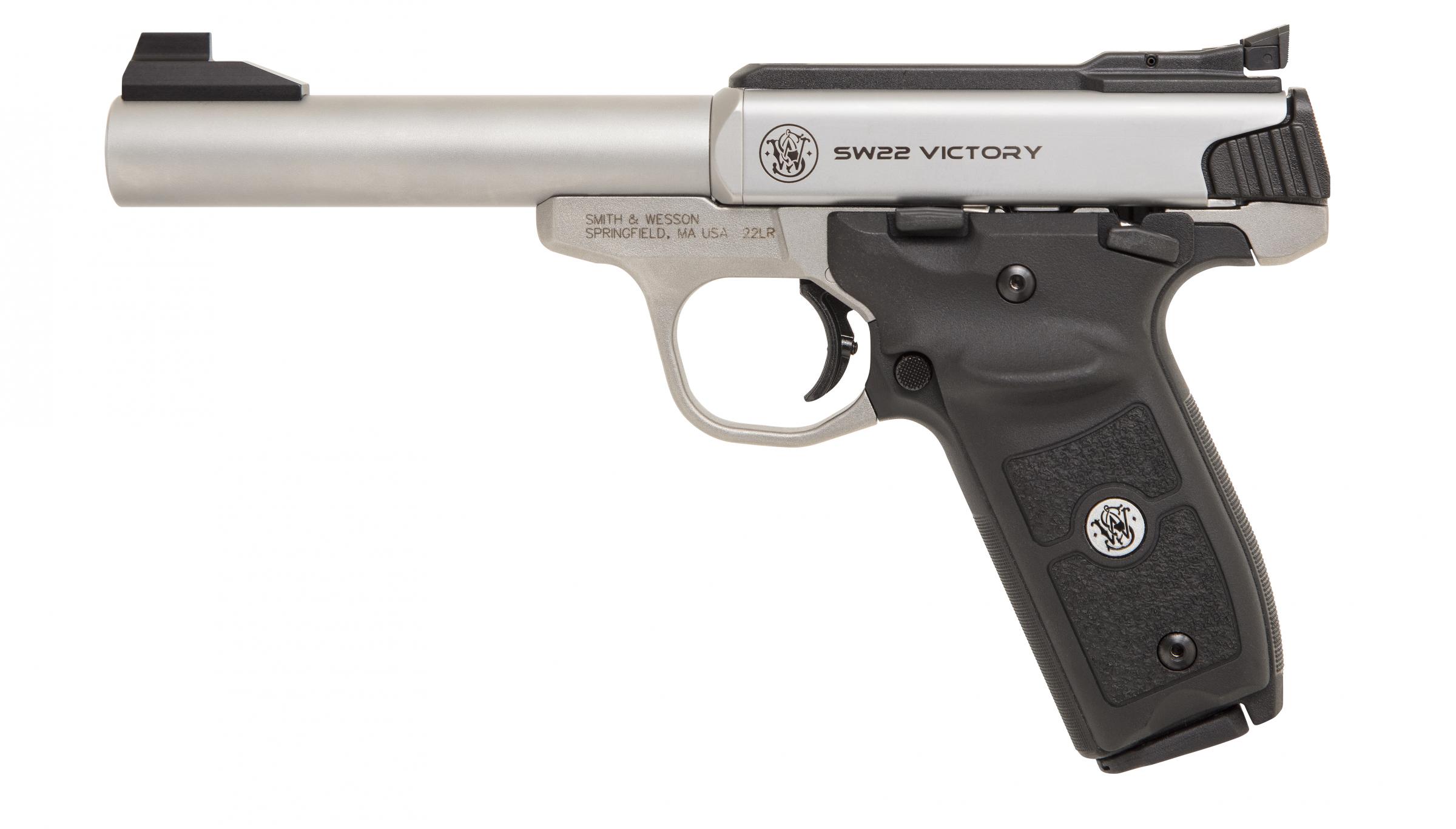 Smith & Wesson SW22 Victory .22 LR 5.5-inch stainless target pistol with adjustable sights