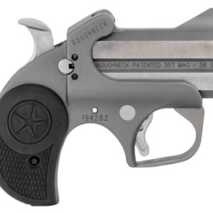Bond Arms Roughneck derringer .357/.38 2.5 in stainless double-barrel with black rubber grips