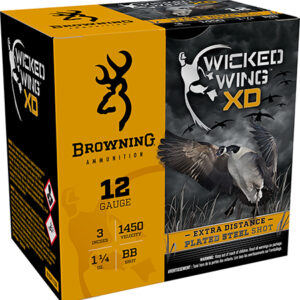 Browning Ammo B193411230 Wicked Wing XD  12 Gauge 3" 1 1/4 oz BB Shot 25 Per Box/ 10 Case