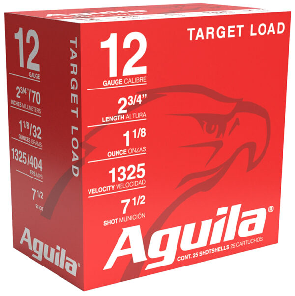 116373 Aguila 1CHB1246 Sporting Clays High Velocity 12 Gauge 2.75" 1 1/8 oz 7.5 Shot 25 Per Box/ 10 Case