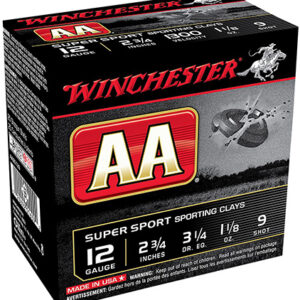 Winchester Ammo AASC129 AA Super Sport Sporting Clay 12 Gauge 2.75" 1 1/8 oz 9 Shot 25 Per Box/ 10 Case