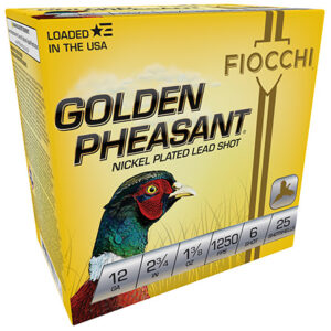 Fiocchi 12GP6 Golden Pheasant Extrema 12 Gauge 2.75" 1 3/8 oz 6 Shot 25 Per Box/ 10 Case