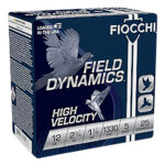 116580 Fiocchi 12HV5 Field Dynamics High Velocity 12 Gauge 2.75" 1 1/4 oz 5 Shot 25 Per Box/ 10 Case