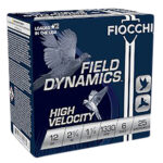 116581 Fiocchi 12HV6 Field Dynamics High Velocity 12 Gauge 2.75" 1 1/4 oz 6 Shot 25 Per Box/ 10 Case