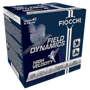 Fiocchi 28HV9 Field Dynamics High Velocity 28 Gauge 2.75" 3/4 oz 9 Shot 25 Per Box/ 10 Case
