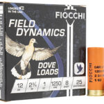 116604 Fiocchi 12GT8 Field Dynamics Dove & Quail 12 Gauge 2.75" 1 oz 8 Shot 25 Per Box/ 10 Case