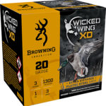 116667 Browning Ammo B193412033 Wicked Wing XD 20 Gauge 3" 1 oz 3 Shot 25 Per Box/ 10 Case