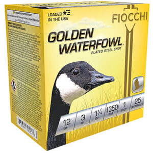 Fiocchi 123SGW1 Golden Waterfowl  12 Gauge 3" 1 1/4 oz 1 Shot 25 Per Box/ 10 Case