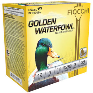 Fiocchi 123SGW3 Golden Waterfowl  12 Gauge 3" 1 1/4 oz 3 Shot 25 Per Box/ 10 Case