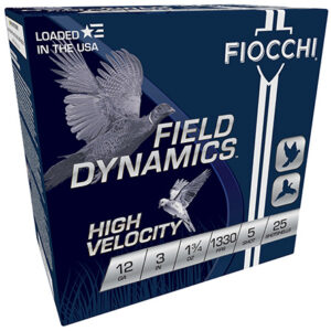 Fiocchi 123HV5 Field Dynamics High Velocity 12 Gauge 3" 1 3/4 oz 5 Shot 25 Per Box/ 10 Case